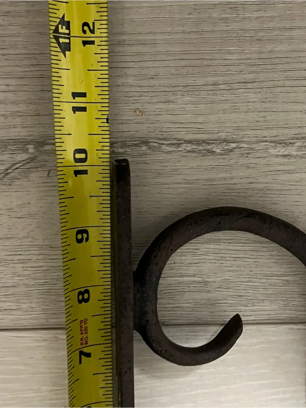 Decorative Black Iron Wall Hook Bracket Pair